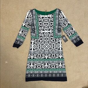 New! Vince Camuto Green and Navy Dress